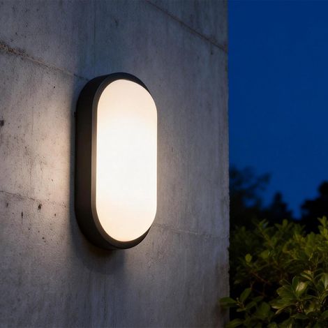 12W Applique Murale Exterieur LED, 800lm IP65 Blanc 4000K, Lampe d'extérieur monobloc en Aluminium Moulé Sous Pression Antirouille Éclairage Extérieur, Pour Jardin, Terrasse et Entrée