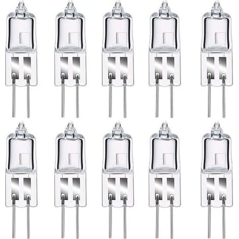 8er-Pack G4-Halogenlampen, 12 V, 20 W, warmweiße G4-Glühbirne, 2800 K, 240 lm, dimmbar, G4-Halogenlampe, klare Kapsellampe für Pucklicht, Kronleuchter, kein Flimmern (1/5)