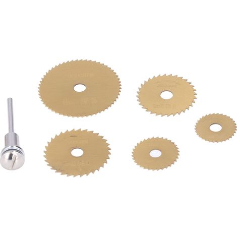 Jeu de 6 lames de scie en acier rapide, disques de coupe pour meuleuse électrique et lames circulaires, lot multi-usage. (1/5)