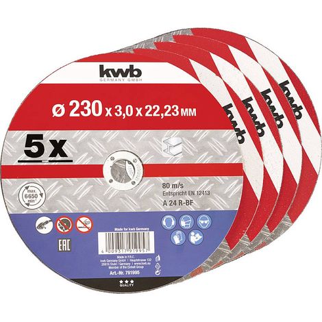 kwb 791995 Disque à tronçonner 230 mm 5 pc(s) métal D217782 (1/3)