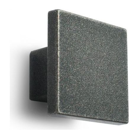 Pomello square anticato effetto ferro tipo Quadro 30 x 30 mm profondità 19 mm in Pvc