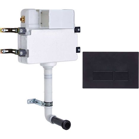 Roper Rhodes In Wall Concealed Dual Flush WC Toilet Cistern + Plaza Black Plate (1/3)