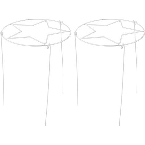 2er-Set minimalistische, modische Rankgitter aus Eisen für Kletterpflanzen im Innen- und Außenbereich, weiß (1/5)