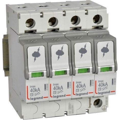 Parafoudre basse tension typeT2 Imax 40kA/pôle 4 Pôles 440 V (IT) 4 modules LEGRAND 412233 (1/2)