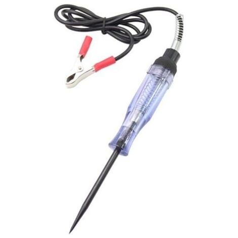 Testeur de circuit lectrique 6V 12V 24V DC pour voiture avec longue sonde et ampoule intgre PZCC