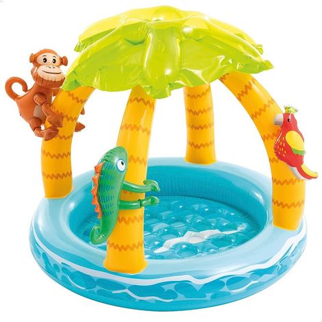 TRADE SHOP - Piscina Gonfiabile Baby Pool Palma 102x86 Cm 45 Lt Bambini 1-3 Anni Estate 58417 - (1/5)