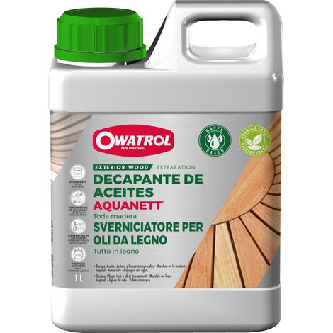 Desengrasante para madera aceitada, elimina aceites de teca ennegrecidos Owatrol AQUANETT® 2,5 litros