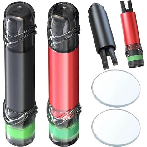 2 martelli di sicurezza 2 in 1 per auto con taglia-cinture, rompivetro di emergenza per terra, sott'acqua e illuminazione notturna (1/5)