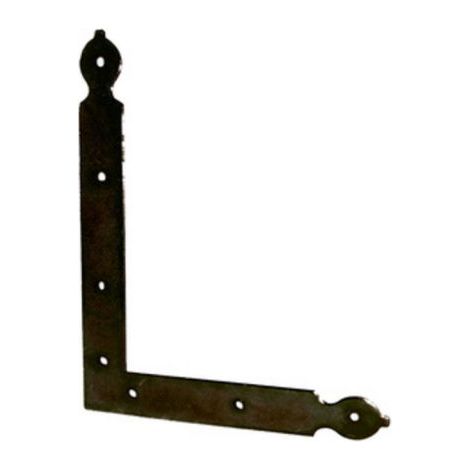 ANGOLARE FERRO POLIMERIZ LIGURIA 200X250 MM NERO 24 PZ