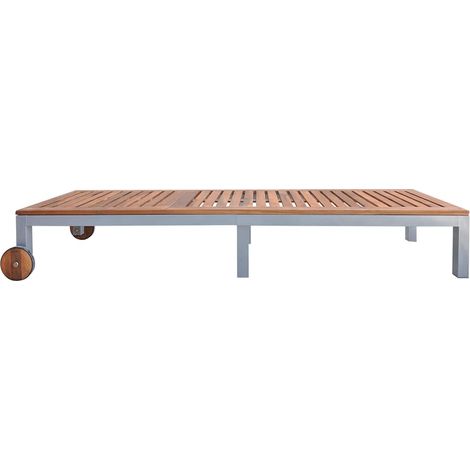 Maison Exclusive - Lettino Prendisole in Legno Massello di Acacia (1/5)