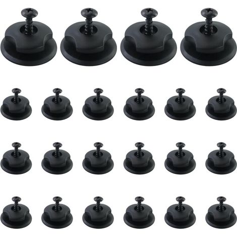 22 pezzi di accessori per rimorchi, chiusure per teloni con viti, bottoni per teloni resistenti, bottoni di fissaggio in plastica, ganci per teloni, rimorchi, perfetti per fissare le reti di carico