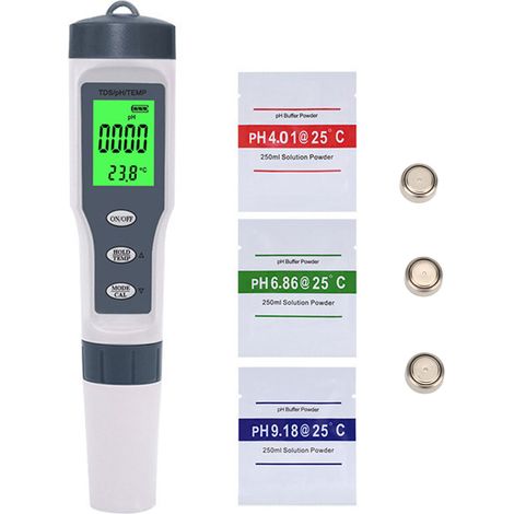 Testeur d'Eau 3 en 1 PH TDS Température Affichage Numérique pour Jardinage Hydroponie (1/5)