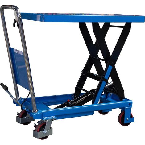 Fimm - Table élévatrice manuelle simple ciseaux charge 500 kg Diam roues 127 mm