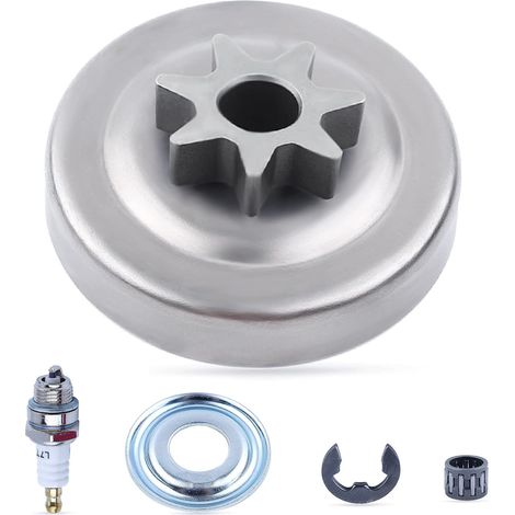 3/8 "-7 Dents Tambour d'embrayage Roulement à Aiguilles Kit pour Stihl 034 036 039 MS310 MS360 MS390 034 Tronçonneuse Pièces de Rechange avec Rondelle d'embrayage Agrafe Bougie d'allumage (1/5)