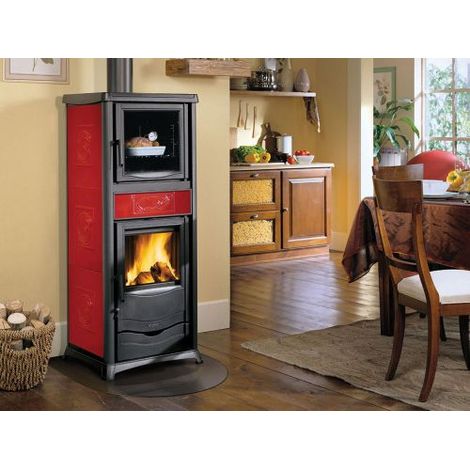 STUFA LEGNA 9.1 KW ROSSELLA PLUS EVO C/FORNO BORD V4