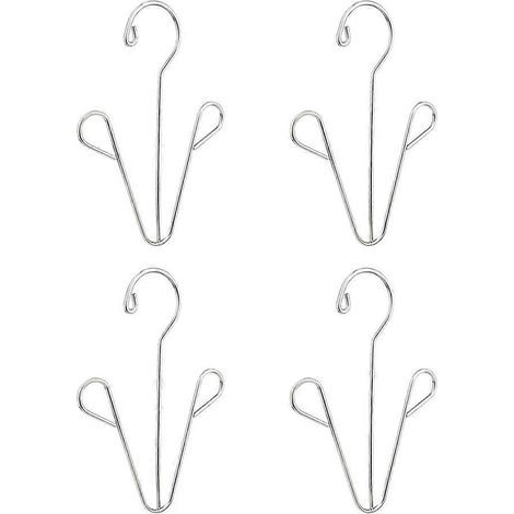 Set mit 4 hängenden Schuhregalen aus Edelstahl für Zuhause (Silber) (1/4)