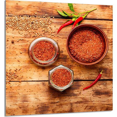 GLASPLATTE FÜR KÜCHE 60x65 Chili