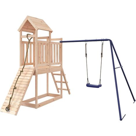 Spielturm Massivholz Kiefer vidaXL (1/7)