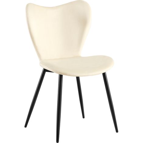 Esszimmerstuhl Maika creme Samt