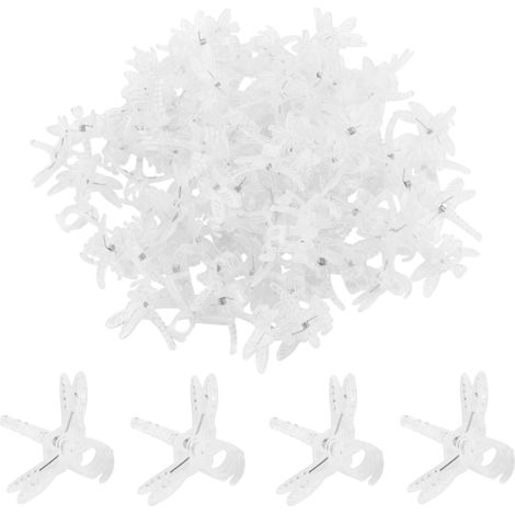 Paquet de 100 Clips d orchidée Clips de Support de Plante Clips Vigne Fleur Clips Forme Libellule Soutenir tiges vignes Transparent (1/5)