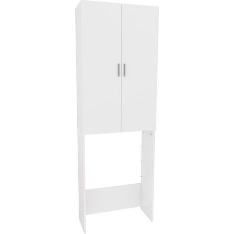 Mobile porta lavatrice Martha, Bianco, 64 x 190 cm con 2 ante lunghe, Vicco (1/5)