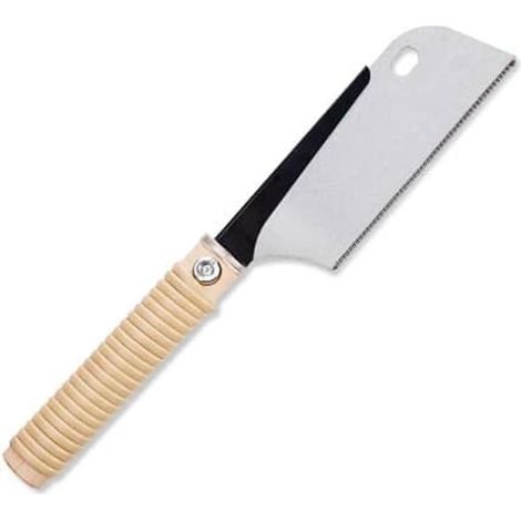 Sega giapponese da 255 mm - Sega a mano piccola con manico in rattan a doppia faccia per lavorazione del legno fai da te, tenonatrice, sega a mano di precisione, sega a mano da giardinaggio, sega per