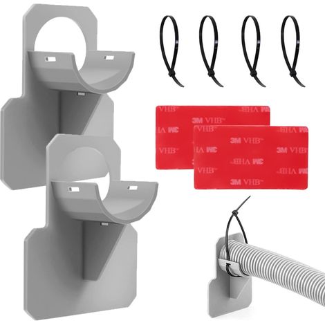 2 pièces Support de tuyau de Piscine Support de tuyau de piscine en plastique Support pour Tuyau D'eau de Piscine pour tuyaux piscine de dans les 38 mm，gris