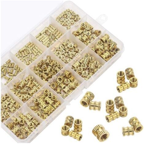 330 douilles filetées en laiton M2 M3 M4 M5 et inserts filetés internes pour impression 3D (1/5)