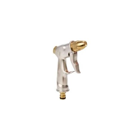 Pistola de riego de alta presión, pulverizador metálico para jardín, boquilla para manguera, para lavar/regar césped y jardines - 1 unidad - Crezuo