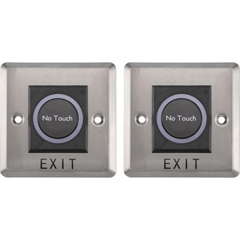 2X Capteur Infrarouge Interrupteur Aucun Contact Sans Contact Interrupteurs Bouton de Sortie Du DéClencheur de Porte Avec Indication DEL (1/4)