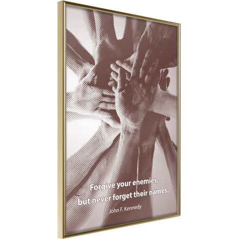 Affiche Murale Encadrée "Hands" 40 x 60 cm Or (1/2)