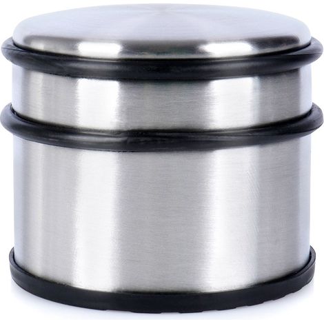 Butée de porte ronde en acier argenté 7,5 x 9 cm 1 pièce (1/5)