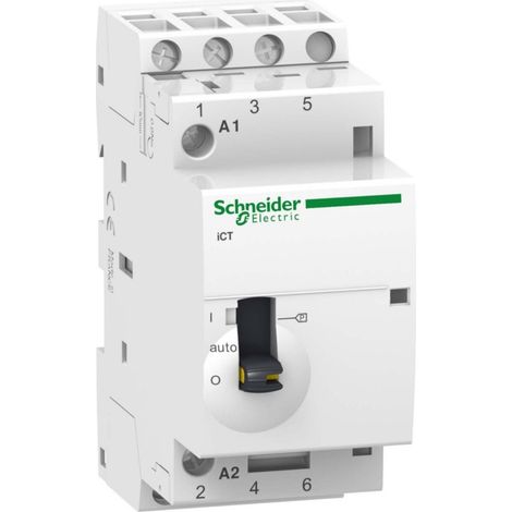 Schneider A9C21833 Handbetätigtes iCT-Schütz Acti9 25A 3NO