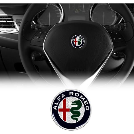 Alfa Romeo Adesivo 3D Logo per Volante, Diametro 40 mm - Colore: COLOR