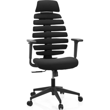 Bürostuhl / Drehstuhl ERGO LINE ECO Stoff schwarz hjh OFFICE (1/5)
