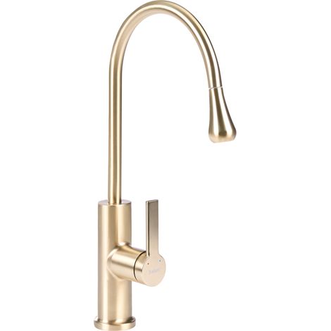 Grifo de cocina con resorte caño oscilante y extraíble de acero inoxidable acabado cepillado dorado Neuquén (1/5)