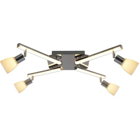 Naeve IBIZA Plafonnier LED semi-encastré à bras multiples, chrome 3 000 K (1/4)
