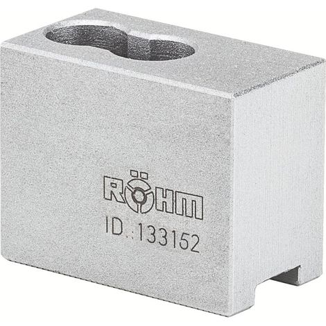 Röhm ganasce superiori dimensione 125-160, set di 3 ganasce, temprabili dentatura a punta 90° - 046403. (1/4)