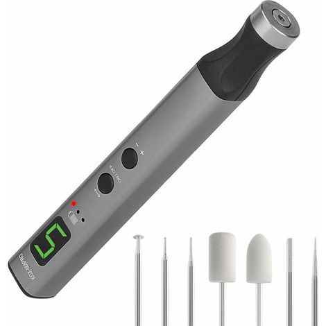 Stylo de gravure - Outil rechargeable USB avec 7 accessoires  graveur mémoire vitesse pour métaux électroniques, céramique, bois, pierre, bijoux, verre, ongles, projets (1/5)