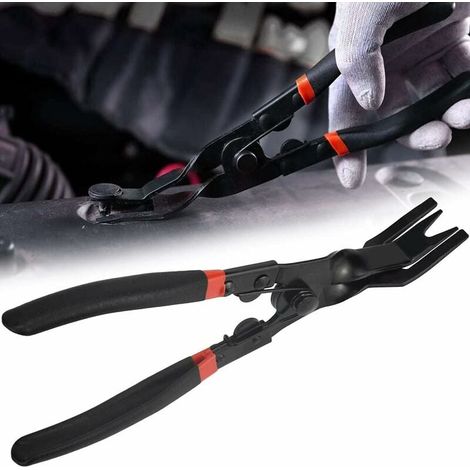 240 mm Polypropylen + Manganstahl Hefter Zangenhalter Nietklammern Edelstahl rutschfeste Klemme Federklammer Klammer Klammerabzieher für Automöbel Türverkleidung (1/5)