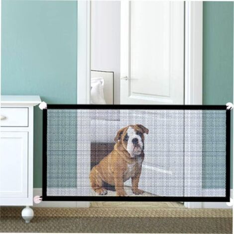 180 x 72 cm,Barrière de sécurité pour chien, clôture en filet sans danger pour animaux de compagnie, barrière de sécurité pliable et portable pour bébé, installation facile partout (1/5)