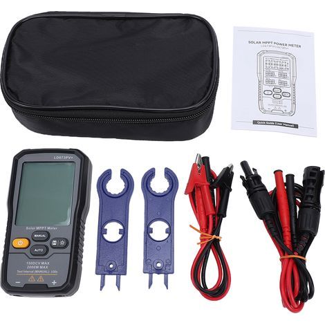 2000W Solar Panel Tester – Measures Photovoltaic Power, MPPT Open Circuit Voltage – LCD Screen (1/5)