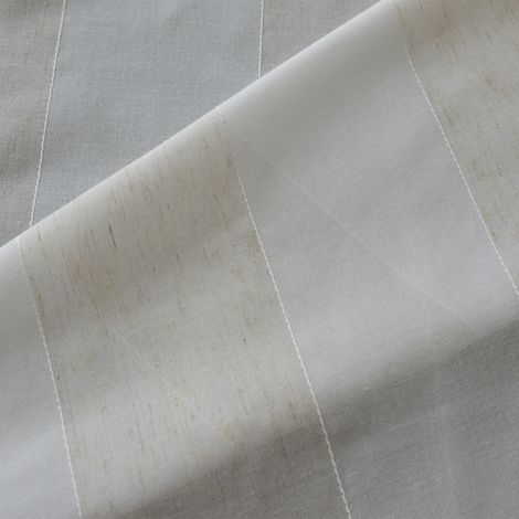 Tissu en étamine à rayures fantaisies Naturel 300 cm