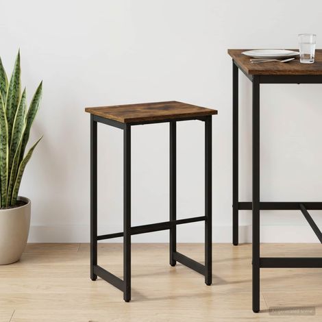vidaXL Taburete de bar Roble Ahumado 40 x 32 x 64 cm (1/5)