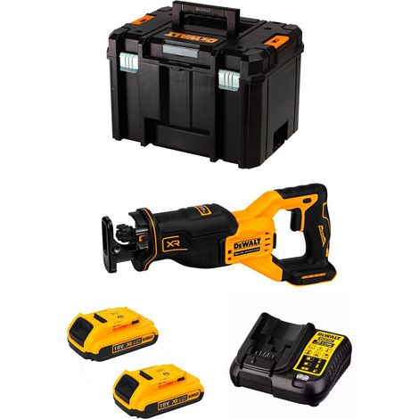 Scie Sabre DeWALT DCS382D2T (2 x 2,0 Ah DCB107 TSTAK VI)