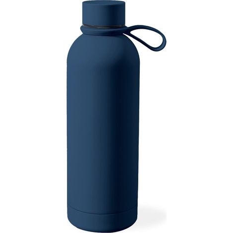 PURO Borraccia Bottiglia Termica In Acciaio Doppio Strato  Blu 500 ml