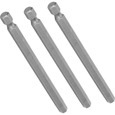Lot de 10 embouts de tournevis magnétiques de 6 mm en acier allié, tige hexagonale de 6,35 mm (1/4 pouce). (1/5)