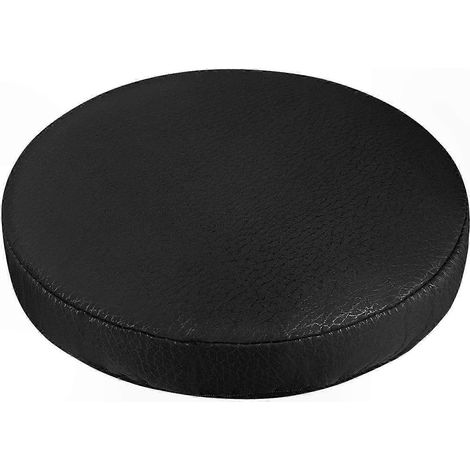 Housse de coussin de tabouret de bar élastique épaisse, protection ronde pour chaise, pour la maison et le magasin, noire, diamètre 35 cm (1/3)