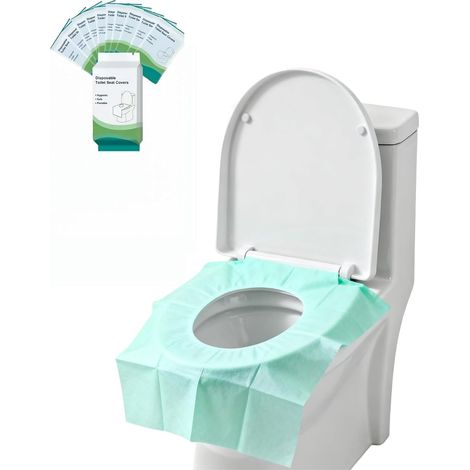 Housse De Siège - 10 Pièces - Film PE - Imperméable - Voyage Et Toilettes Publiques - Vert - 40x60 Cm (1/5)
