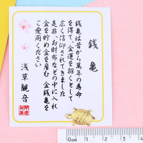 Goldene Glücksschildkröte – Asakusa Silberschildkröte – Mini-Schildkröte aus Goldlegierung für Wohlstand und Reichtum (20 g, Goldfarbe) (1/5)